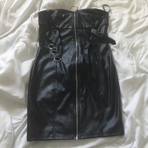 Leather dress!